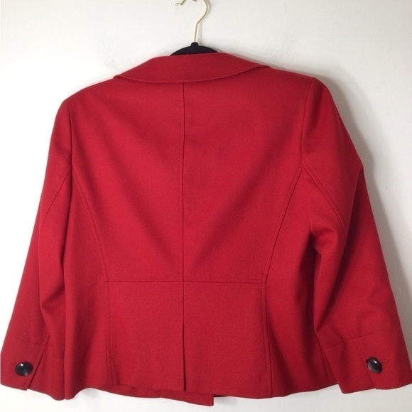 Talbots 8 red wool blazer jacket - Picture 8 of 9